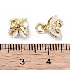 Brass Micro Pave Cubic Zirconia Charms KK-C051-14G-02-3