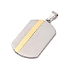 Ion Plating(IP) 304 Stainless Steel Pendants STAS-Z095-03PG-2