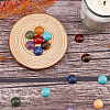 28Pcs 7 Style Carnelian & Yellow Aventurine & Tiger Eye & Green Aventurine & Lapis Lazuli & Amethyst & Turquoise Cabochons G-SC0002-13A-4