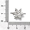 Brass Clear Cubic Zirconia Snowflake Connector Charms KK-Q048-19P-3