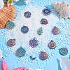 16Pcs 8 Style Eye Theme 304 Stainless Steel Rhinestone Pendants STAS-SZ0002-85MC-4
