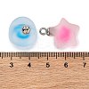 Frosted Resin Star Pendants RESI-U002-08-3