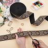 Ethnic Style Polyester Jacquard Flower Ribbon for Garment Accessories OCOR-WH0097-83A-3
