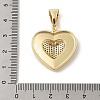 Brass Micro Pave Cubic Zirconia Pendants KK-U047-12G-3