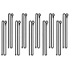 10Pcs Reusable Silicone Cable Tie AJEW-DR0001-81-1