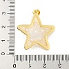 Rack Plating Brass & Epoxy Resin Pendants X-KK-C059-08A-G-3