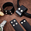 Stainless Steel Double Snap  With Duty Belt Keeper Wide Bracelet BJEW-WH0025-01-2