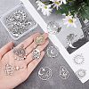 20Pcs 10 Style 201 Stainless Steel Pendants STAS-SC0004-38-3