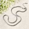 304 Stainless Steel Rope Chain Necklaces for Women LS-NJEW-Q026-02P-1