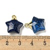 Natural Sesame Jasper Imitation Lapis Lazuli Pendants G-P540-01G-04-1-3