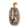 Natural Agate Pendants LS-G-D094-05B-G-1