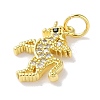 Rack Plating Brass Micro Pave Cubic Zirconia Pendants KK-Z039-24G-2
