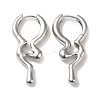 Rack Plating Brass Melting Drop Hoop Earrings for Women EJEW-Z019-19P-1