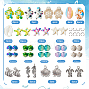 DIY Ocean Theme Synthetic Turquoise & Natural Cowrie Shell & Alloy Jewelry Making Findings Beads Kits DIY-SC0027-42-2