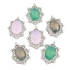 Brass Micro Pave Clear Cubic Zirconia Pendants KK-H257-11P-1