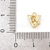 Brass Micro Pave Clear Cubic Zirconia Charms KK-Z151-18G-V-3