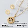 304 Stainless Steel Pendant Necklace & Stud Earrings Set for Women PZ6916-6-1