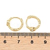 Heart Brass Micro Pave Clear Cubic Zirconia Hoop Earrings EJEW-D348-26G-3