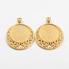 Tibetan Style Alloy Pendant Cabochon Settings LS-PALLOY-J494-30G-1