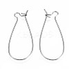 Tarnish Resistant 304 Stainless Steel Hoop Earring Findings STAS-S117-008F-01-2