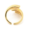 Clear Cubic Zirconia Open Cuff Ring RJEW-L121-021G-3