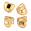 304 Stainless Steel Rhinestone Solitaire Ring RJEW-Q822-14G-1