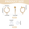 28Pcs Brass Clip-on Hoop Earring Findings KK-ME0001-30G-2