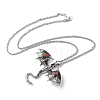 Alloy Enamel Dragon Pendant Necklaces LS-NJEW-V005-01AS-02-2