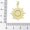 Rack Plating Brass Micro Pave Clear Cubic Zirconia Pendants KK-P287-46B-G-3