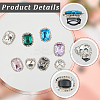 8Pcs 8 Styles Iron & Glass Shoe Buckle Clips FIND-CP0002-96-5