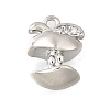Brass Micro Pave Cubic Zirconia Charms KK-C096-06P-1