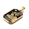 Tarot 304 Stainless Steel Enamel Pendants STAS-M119-09D-G-3