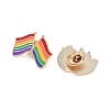 8Pcs 8 Styles Pride Rainbow Theme Enamel Pins JEWB-FP0001-03-3