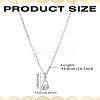 1Pc Alloy Clear Cubic Zirconia Teardrop Pendant Necklaces for Women NJEW-LP0004-14P-2