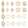 20Pcs 10 Style Eco-Friendly Brass Connector Charms KK-AR0002-40-1