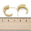 Twist Brass Micro Pave Cubic Zirconia Stud Earrings EJEW-M082-16G-02-4