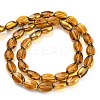 Electroplate Transparent Glass Beads Strands EGLA-G037-03A-HP03-2