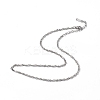 Non-Tarnish 304 Stainless Steel Singapore Chain Necklace for Men Women NJEW-K245-013B-1