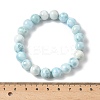 Round Natural Hemimorphite Beaded Stretch Bracelets for Men Women BJEW-B136-01C-5