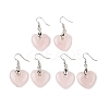 Natutal Rose Quartz  Dangle Earrings EJEW-F343-D05-1