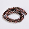 Natural Rhodonite Beads Strands G-K254-04-6mm-2