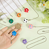 7Pcs Football Resin Charms Ceiling Fan Pull Chain Extenders PALLOY-CP00005-3