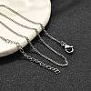 201 Stainless Steel Twisted Chain Necklaces NJEW-R023-09P-2