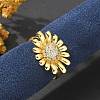 Brass Micro Pave Clear Cubic Zirconia Cuff Rings RJEW-M029-01G-3