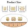 6Pcs 3 Styles Brass Pave Clear Cubic Zirconia European Beads KK-CJ0003-08-2