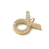 Ion Plating(IP) 304 Stainless Steel Micro Pave Cubic Zirconia Charms STAS-Z107-09G-03-2