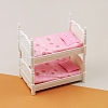 Mini Plastic Bunk Bed Miniature Ornaments PW-WG7342E-01-2