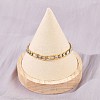 304 Stainless Steel Figaro Chain Bracelets for Women BJEW-G757-15GP-2