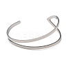 201 Stainless Steel Open Cuff Bangles for Women BJEW-M044-01P-3