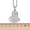 Virgin 201 Stainless Steel Pendant Necklaces for Men Women LS-NJEW-K283-17P-5